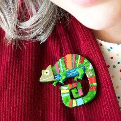 A Chameleon Named Pop Brooch