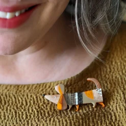A Dachshund Named Bark Brooch