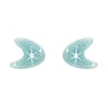 Atomic Boomerang Glitter Stud Earrings - Blue