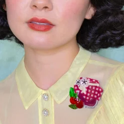 Black Cherry Bounce Brooch