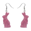 Bunny Ripple Resin Drop Earrings - Mauve