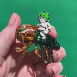 Christmas Beetle Brooch
