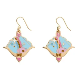 Cupid'S Aim Enamel Drop Earrings