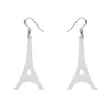 Eiffel Tower Solid Resin Drop Earrings - White