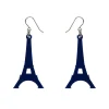 Eiffel Tower Solid Resin Drop Earrings - Blue
