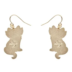 Elissa The Rainbow Cat Enamel Drop Earrings