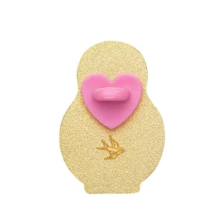 Enamel Pin Rubber Heart Locking Clasp 10-Pack - Pink