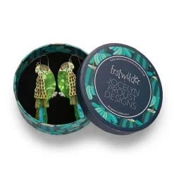 Flossie The Budgie Drop Earrings