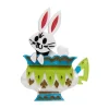 Follow The White Rabbit Brooch