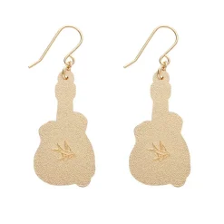 Guitar Blues Enamel Drop Earrings