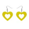Heart Bubble Resin Drop Earrings - Yellow