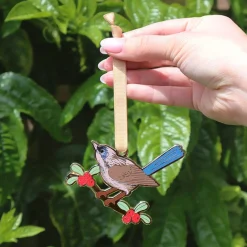 Holly Wagtail Christmas Tree Ornament