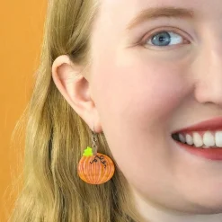 Midnight Magic Pumpkin Drop Earrings