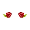 Painted Rose Earrings