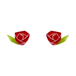 Painted Rose Earrings