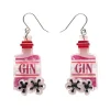 Pink Gin Party Drop Earrings