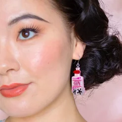 Pink Gin Party Drop Earrings