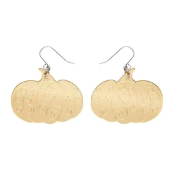 Pumpkin Magic Mirror Drop Earrings - Gold