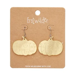 Pumpkin Magic Mirror Drop Earrings - Gold