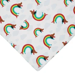 Rainbow Ruff Neck Scarf White