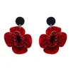 Remembrance Poppy Drop Earrings