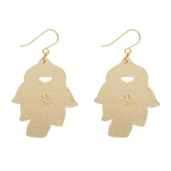 Scarf Souvenir Enamel Drop Earrings