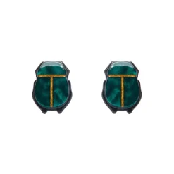 The Heart Of Egypt Scarab Stud Earrings