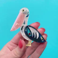 The Perceptive Pelican Brooch