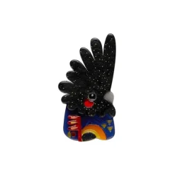 The Rare Red-Tail Cockatoo Mini Brooch