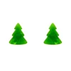 Tree Ripple Stud Earrings - Green