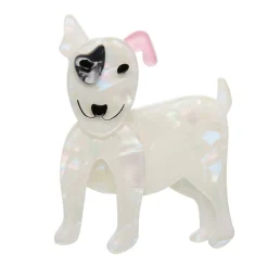 Willie The White Dog Brooch