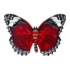 Wings Laced In Red Brooch