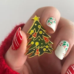 Yuletide Timber Enamel Pin